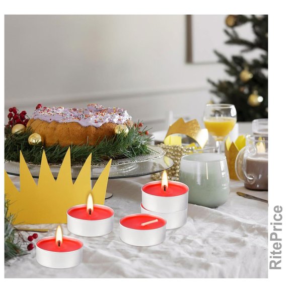 30 Pcs (1 Pack) Strawberry Tealight Candles, Aromatherapy 2.5 hrs Burn Freshener - Picture 10 of 11